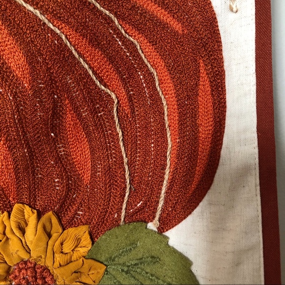 Handmade in India Embroidered Pumpkin Fall Table Runner 72" x 16.5" - Picture 7 of 10